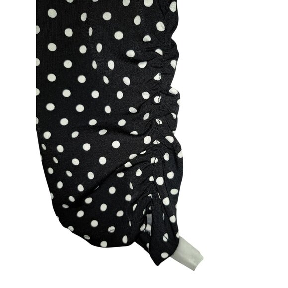 Ellen Tracy Woman 3X Black White Polka Dot Open Front Kimono Cardigan USA - Picture 6 of 6